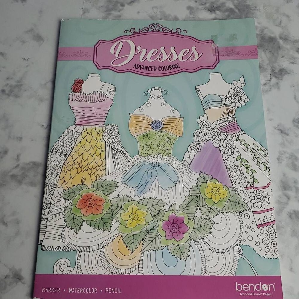Dresses Advance Coloring Book